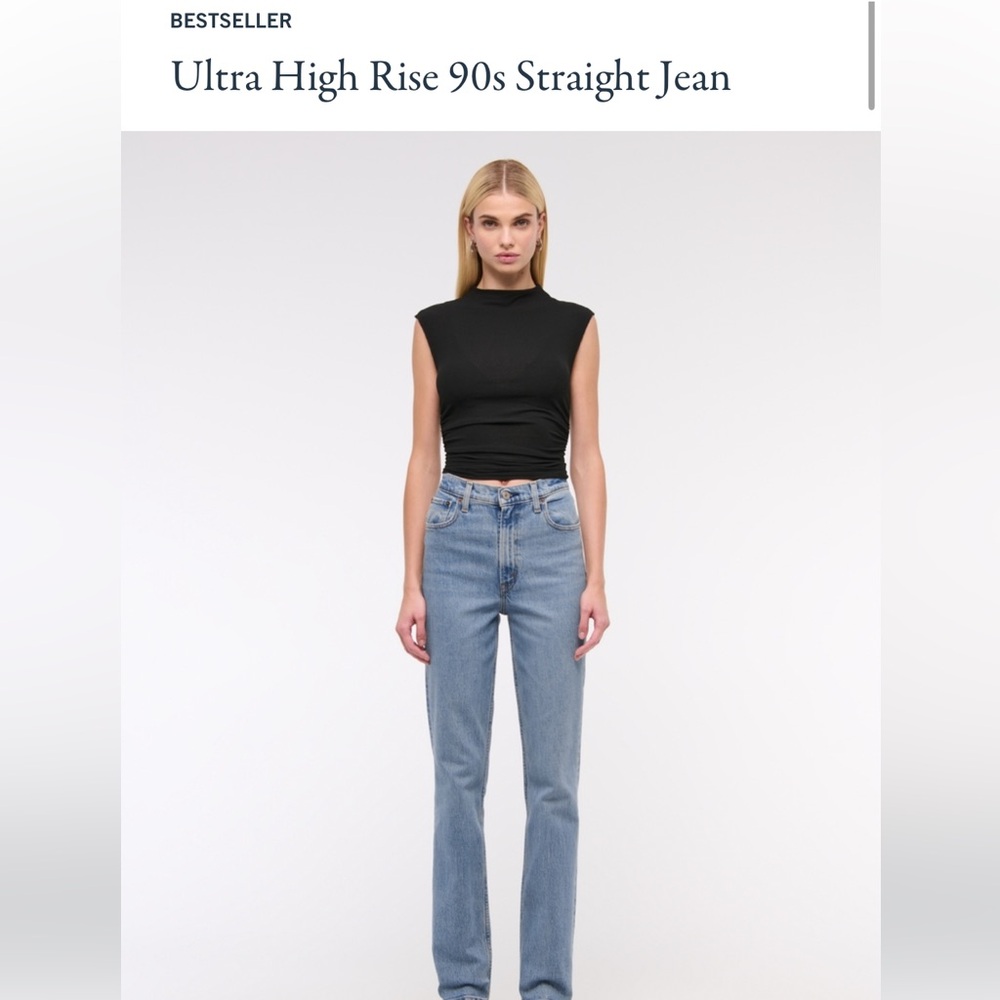 Abercrombie & Fitch Light Denim Curve Love Jeans